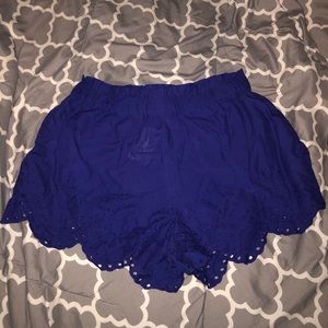 H&M Purple/Violet Scalloped Shorts
